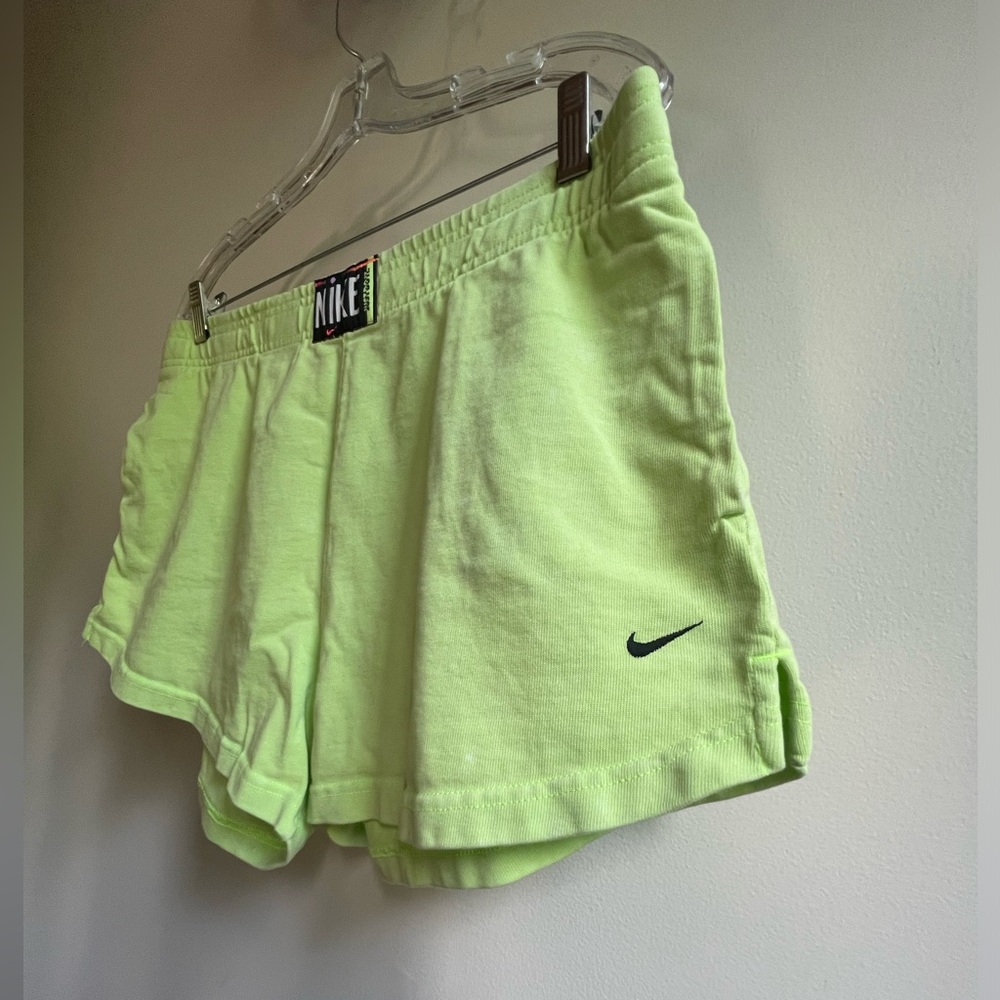 Nike Lime Green Shorts With Logos Size Medium - Picture 3 of 12